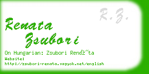 renata zsubori business card